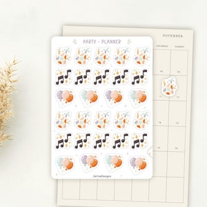Adesivos para planejador de festa | Adesivos de lembretes | Adesivos para planejador | Ícones do cotidiano | Mini adesivos