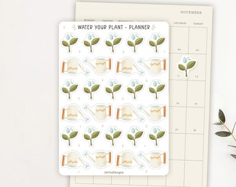 Sticker Sheet Plant Care Planner Sticker | Plant Reminder | Mini Icon Stickers | Planner Stickers | Mini Stickers