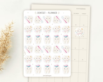 Sticker Sheet Dentist Planner Sticker | Mini Icon Stickers | Planner Stickers | Everyday Icons | Mini Stickers