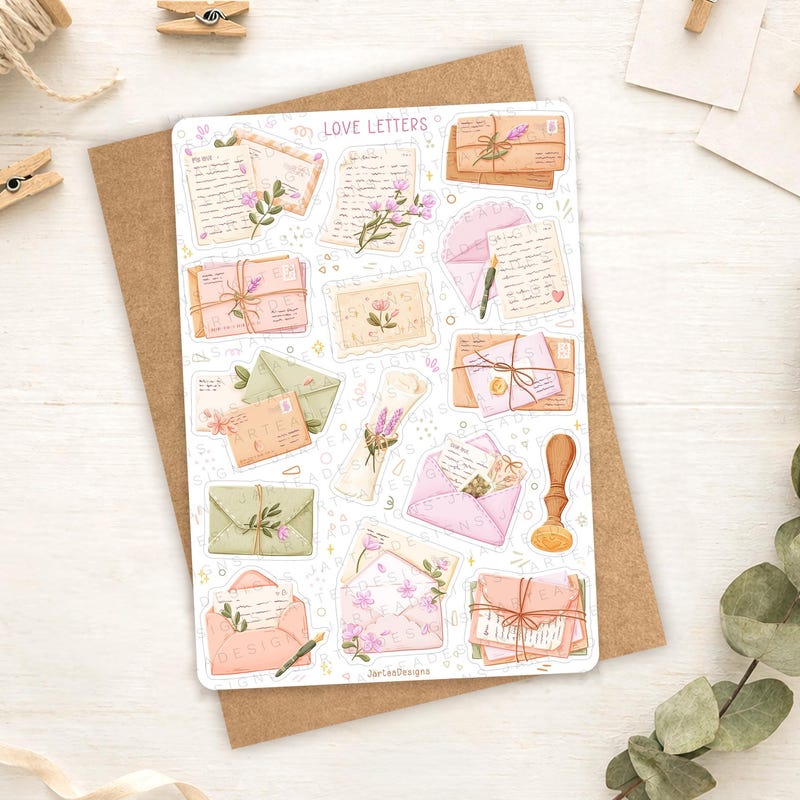 Romantic Love Stickers - Etsy