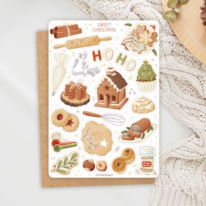 Sticker Bogen Weihnachtssticker | Süße Weihnachtssticker | Planer Aufkleber | Journal Aufkleber