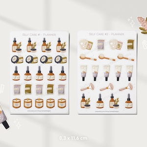Stickervel zelfverzorging plannersticker | Spa-stickerset | Ministickervel| Dagboekstickers