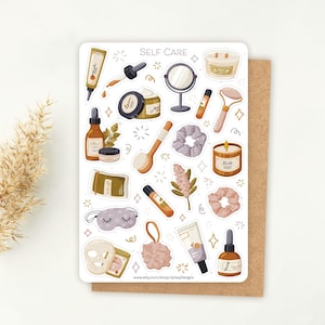 Self Care Sheet | Spa Sticker | Planer Sticker Sheet | Journal Stickers