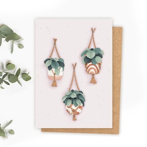 Postcard Plants Art Print Plant Lover Print Cute Plants | Plant Art Print