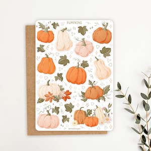 Stickervel pompoen sticker herfst | Herfststicker | Stickervel | Dagboekstickers