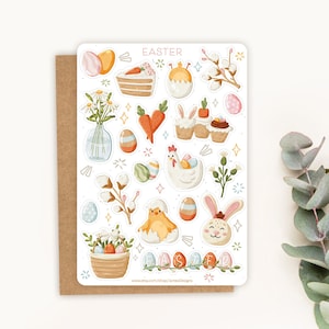 Sticker Sheet Easter Sticker | Spring Sticker Set | Planner Sticker Sheet | Journal Stickers