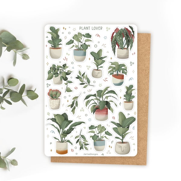 Plant Lover Sticker | Pflanzen Sticker | Topfpflanzen Sheet | Journal Stickers