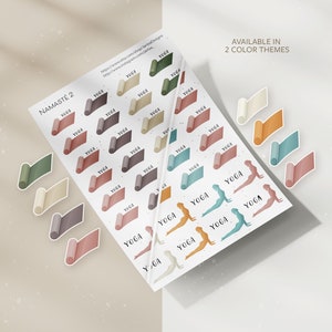 Adesivos para Yoga Planner | Adesivos Namasté | Adesivos Fitness | Lembretes | Bullet Journal | Adesivos Funcionais