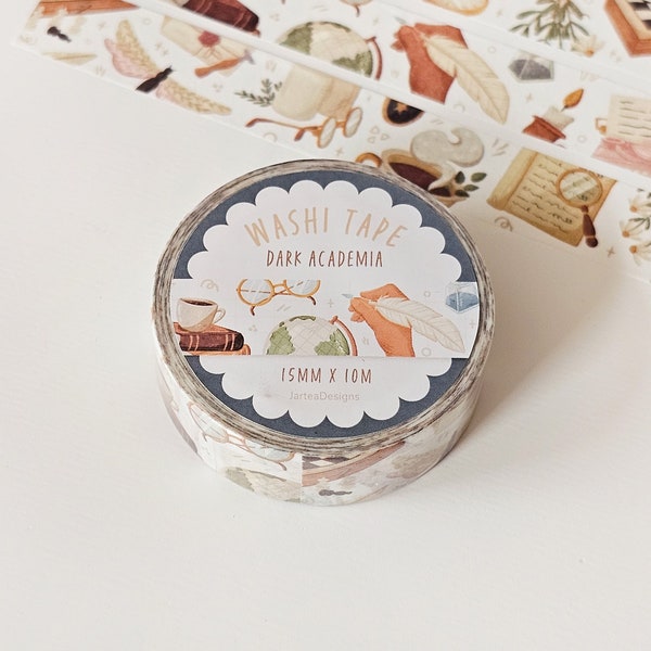 Washi Tape Dark Academia / Libro Washi Tape / Cinta de papel / Bullet Journal Tape / NUEVO