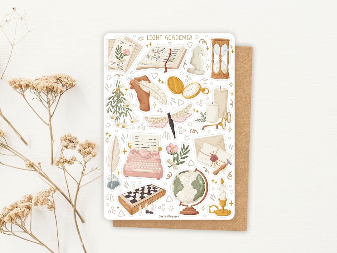 Sticker Sheet Academia Sticker | Journal Stickers, Planner Stickers ...