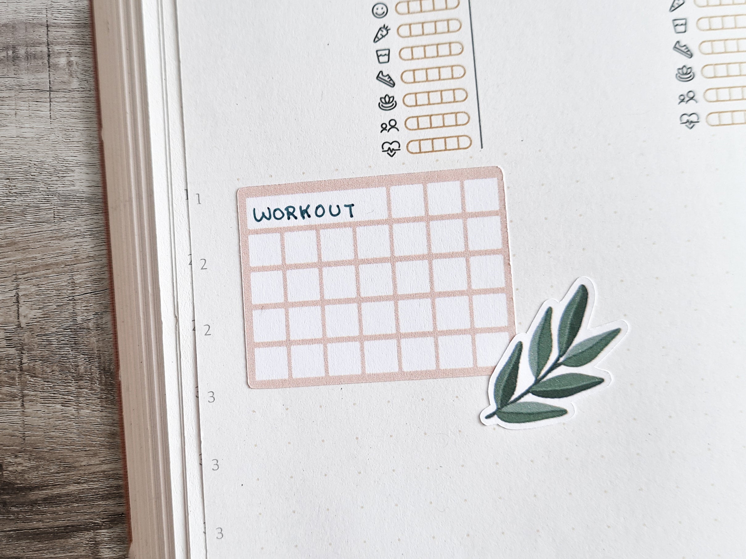 Sticker Sheet Habit Monthly Tracker | Minimal Habit Tracker | Bullet ...