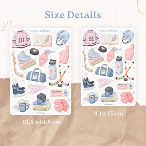 Sticker Sheet Hockey Romance Books | reading journal stickers, cute book stickers, sports romance sticker, planner stickers image 5