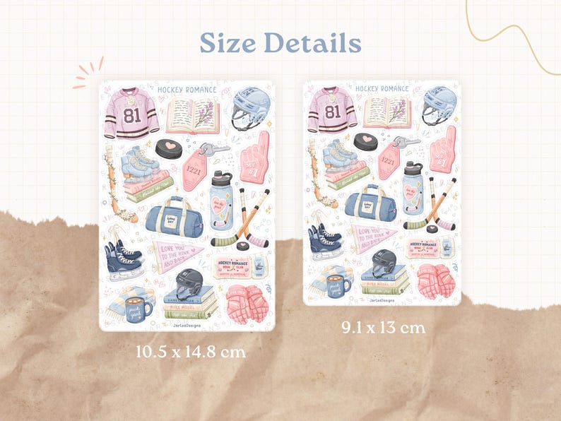 Sticker Sheet Hockey Romance Books | reading journal stickers, cute book stickers, sports romance sticker, planner stickers image 5