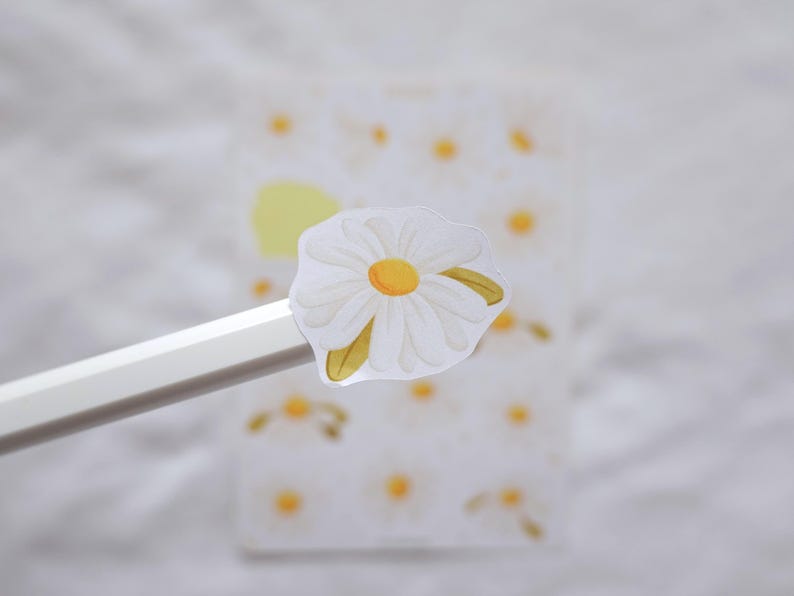 Sticker Sheet Daisies Sticker | Flower Sticker Set | Planner Sticker Sheet | Journal Stickers image 6