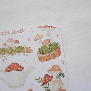 Sticker Sheet Mushroom Lover Sticker | Autumn Sticker Sheet | Planner Sticker Sheet | Journal Stickers | Colorful image 4