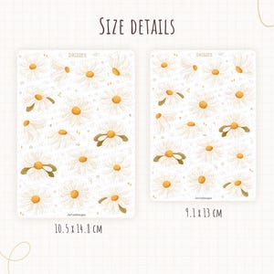 Sticker Sheet Daisies Sticker | Flower Sticker Set | Planner Sticker Sheet | Journal Stickers image 8