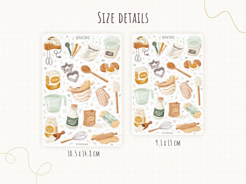 Stickers muraux en feuille d'autocollants | Stickers Boulangerie | Stickers pour agenda | Stickers pour carnet, Gâteaux, Stickers mignons, Passe-temps confortable, Cuisine mignonne image 5