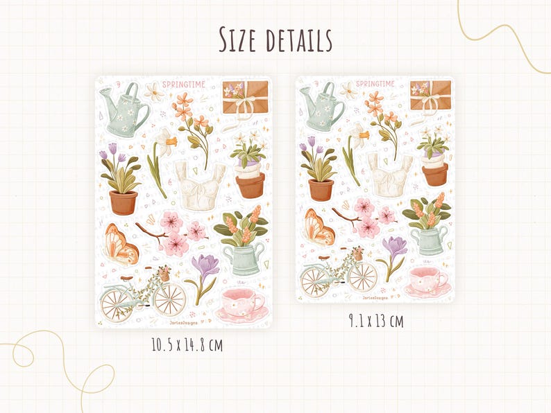 Spring Time Clear Sticker Sticker Sheet Springtime Sticker | Spring Sticker Set | Planner Sticker ...