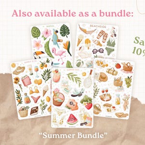 Sticker Sheet Tropical Sticker | Summer Sticker | Plant Sticker Sheet | Journal Stickers image 7