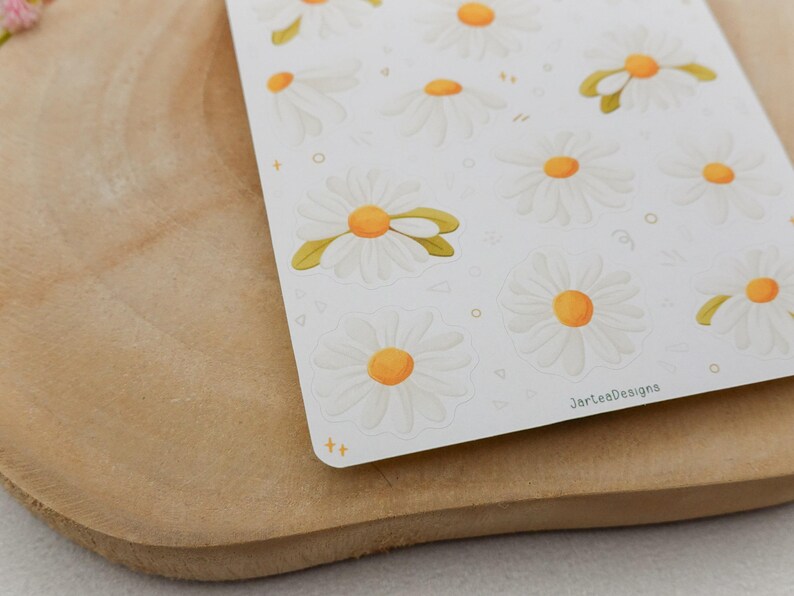 Sticker Sheet Daisies Sticker | Flower Sticker Set | Planner Sticker Sheet | Journal Stickers image 3