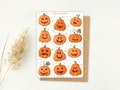Sticker Sheet Pumpkins Halloween Stickers | Jack O'Lantern Sticker Sheet | Autumn | Sticker Sheet | Journal Stickers