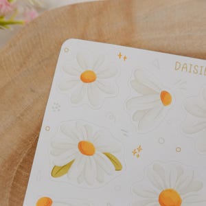 Sticker Sheet Daisies Sticker | Flower Sticker Set | Planner Sticker Sheet | Journal Stickers image 5