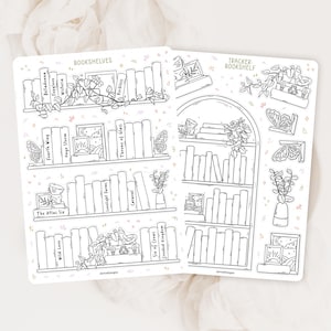 Foglio di adesivi Book Tracker / adesivi per diario di lettura, adesivi per libri, adesivi carini per libri, adesivi a tema libro, adesivi per diario di lettura