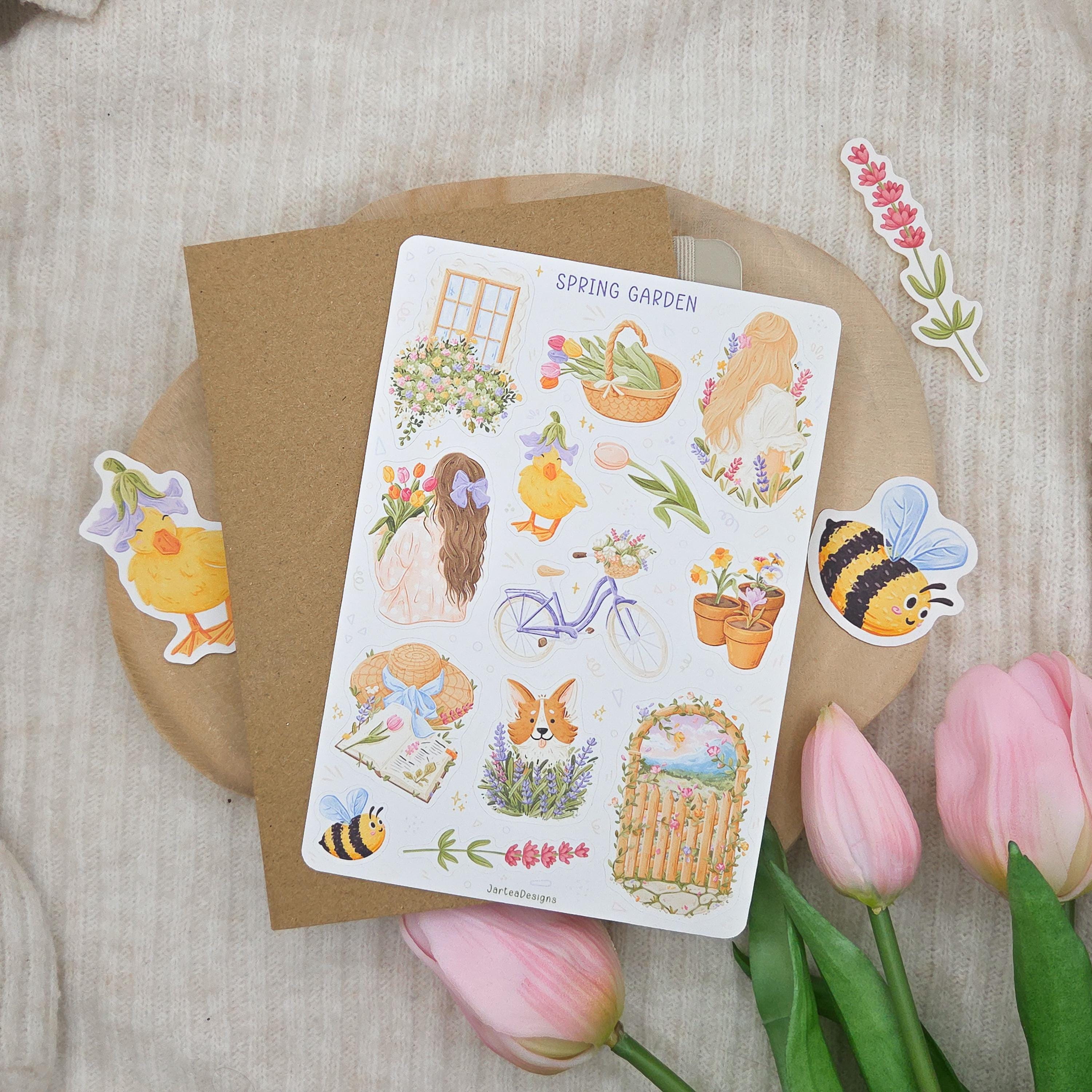 Spring Time Clear Sticker Sticker Bundle Spring | Springtime Stickers | Planner Sticker Sheet ...