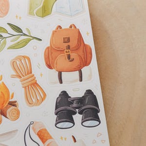 Sticker Sheet Camping Sticker | Wanderlust Sticker Set | Planner Sticker Sheet | Journal Stickers image 6