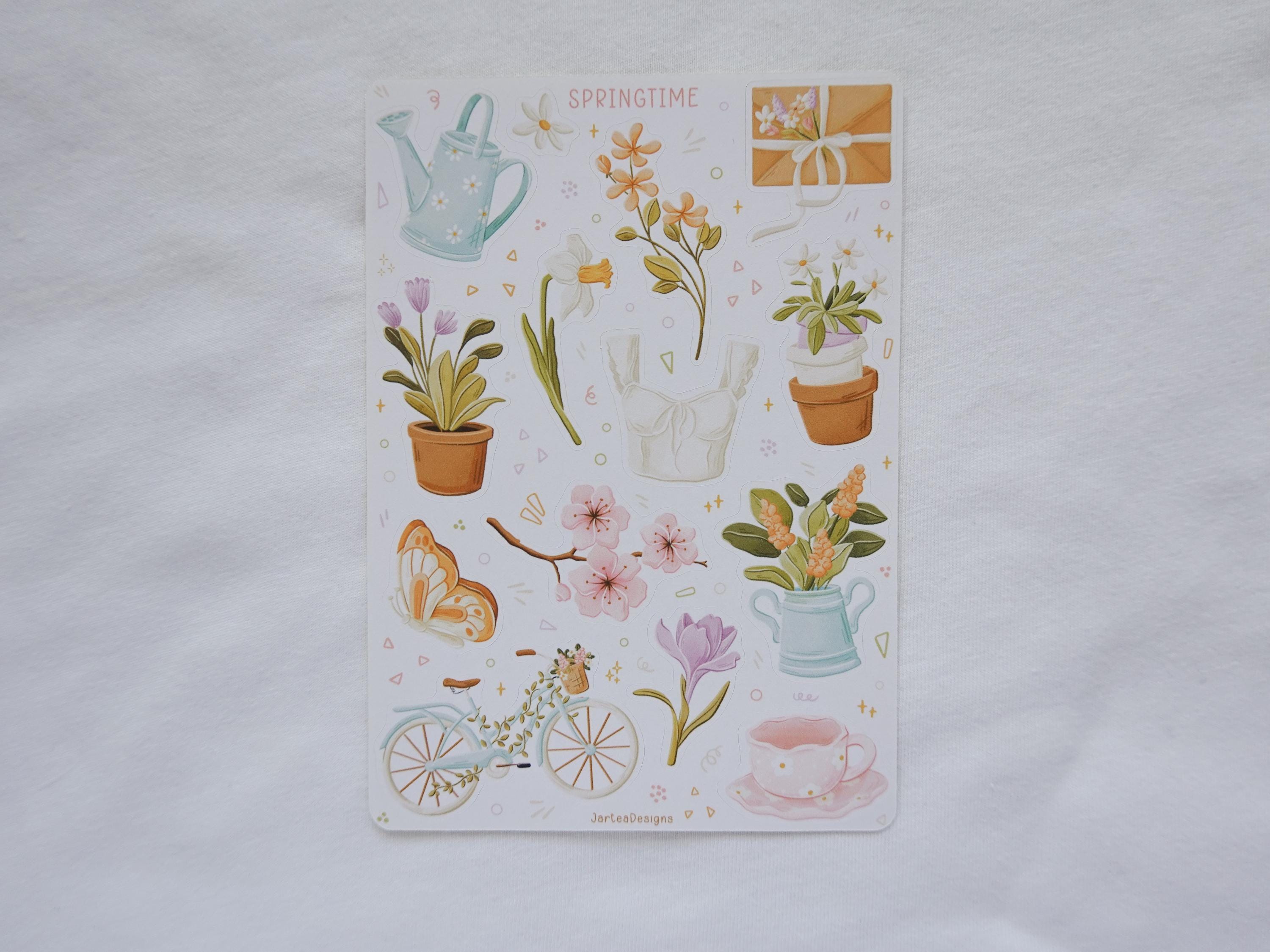 Spring Time Clear Sticker Sticker Sheet Springtime Sticker | Spring Sticker Set | Planner Sticker ...