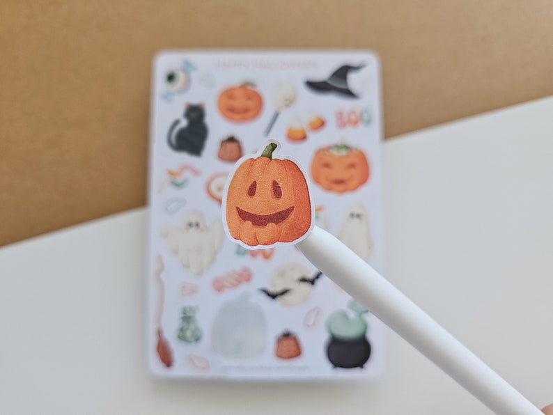 Sticker Sheet Happy Halloween Stickers Spooky Sticker Set Autumnal Sticker Sheet Journal Stickers image 2