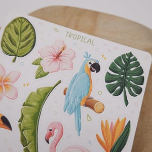 Sticker Sheet Tropical Sticker | Summer Sticker | Plant Sticker Sheet | Journal Stickers image 3