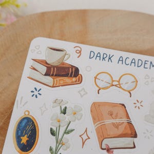 Sticker Sheet Dark Academia Sticker | Study Sticker Set | Planner Sticker Sheet | Journal Stickers image 4