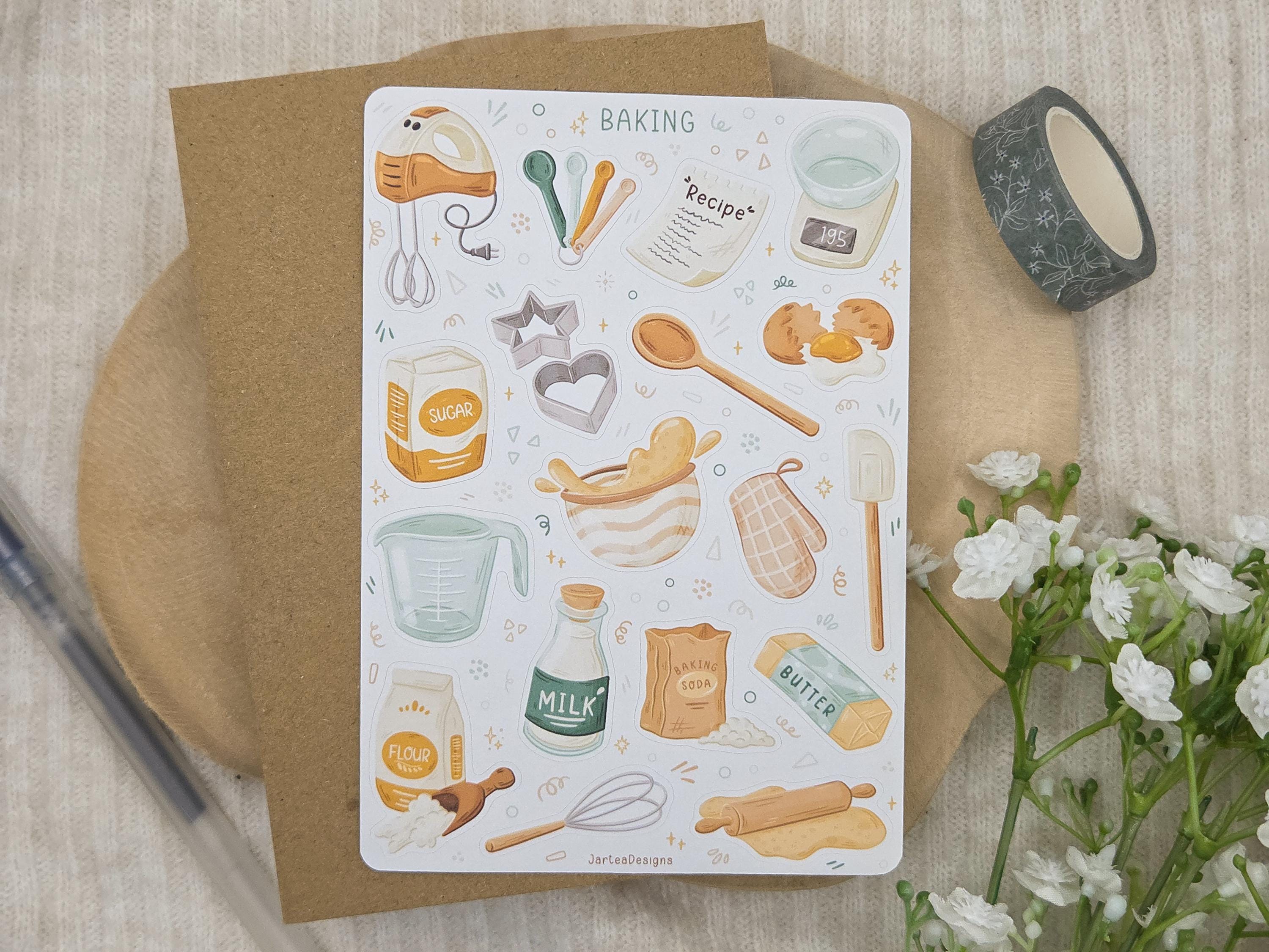 Sticker Sheet Baking Stickers | Bakery Stickers | Planner Stickers ...