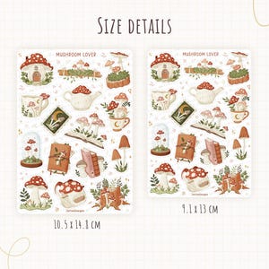 Sticker Sheet Mushroom Lover Sticker | Autumn Sticker Sheet | Planner Sticker Sheet | Journal Stickers | Colorful image 7
