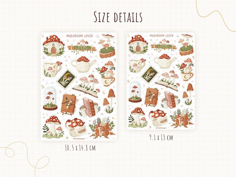 Sticker Sheet Mushroom Lover Sticker | Autumn Sticker Sheet | Planner Sticker Sheet | Journal Stickers | Colorful image 7