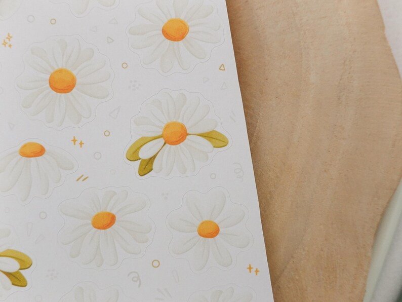 Sticker Sheet Daisies Sticker | Flower Sticker Set | Planner Sticker Sheet | Journal Stickers image 4