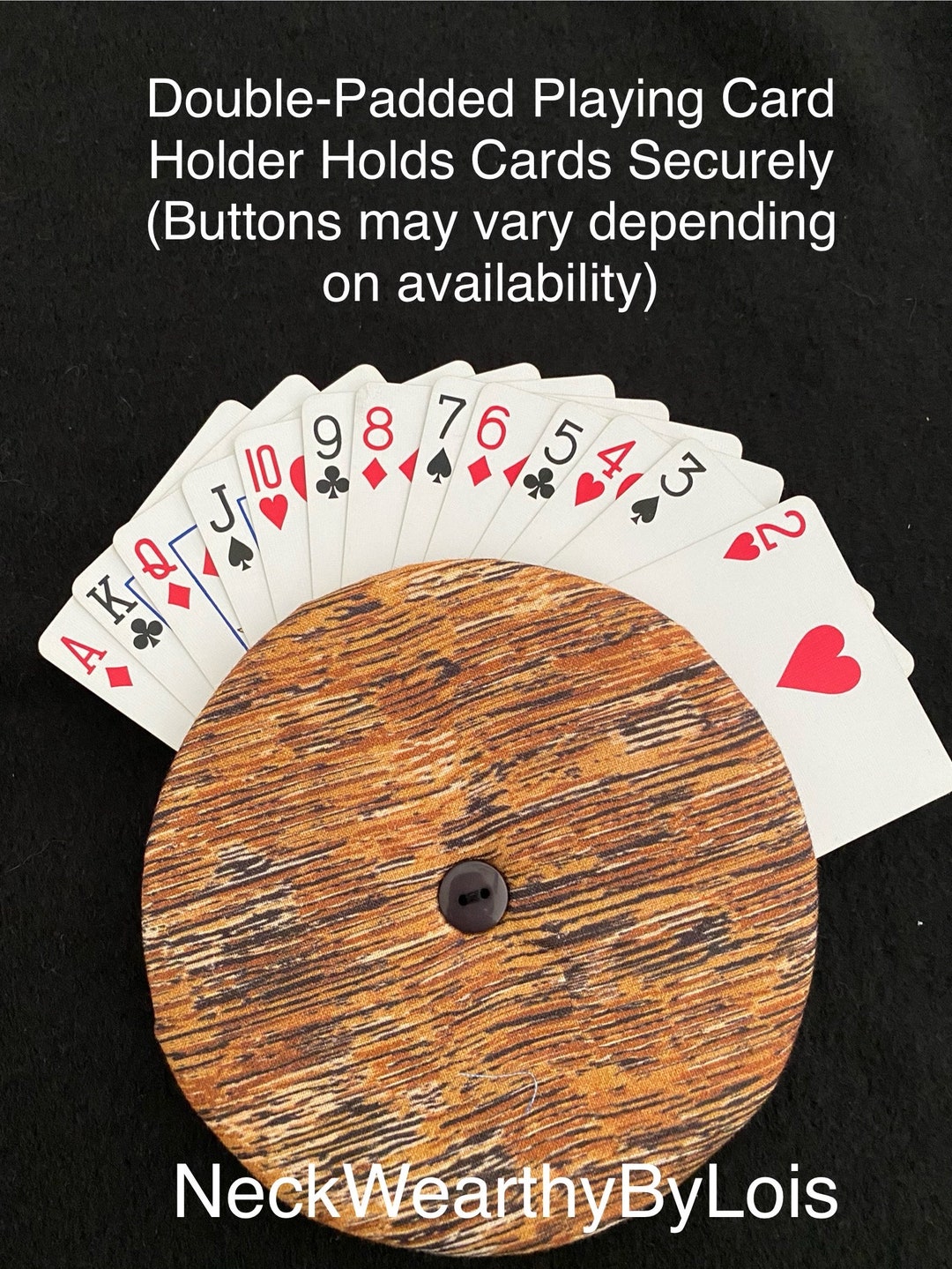 Woodgrain, Double-padded Secure Playing Card Holder, Holds 20+ Cards ...