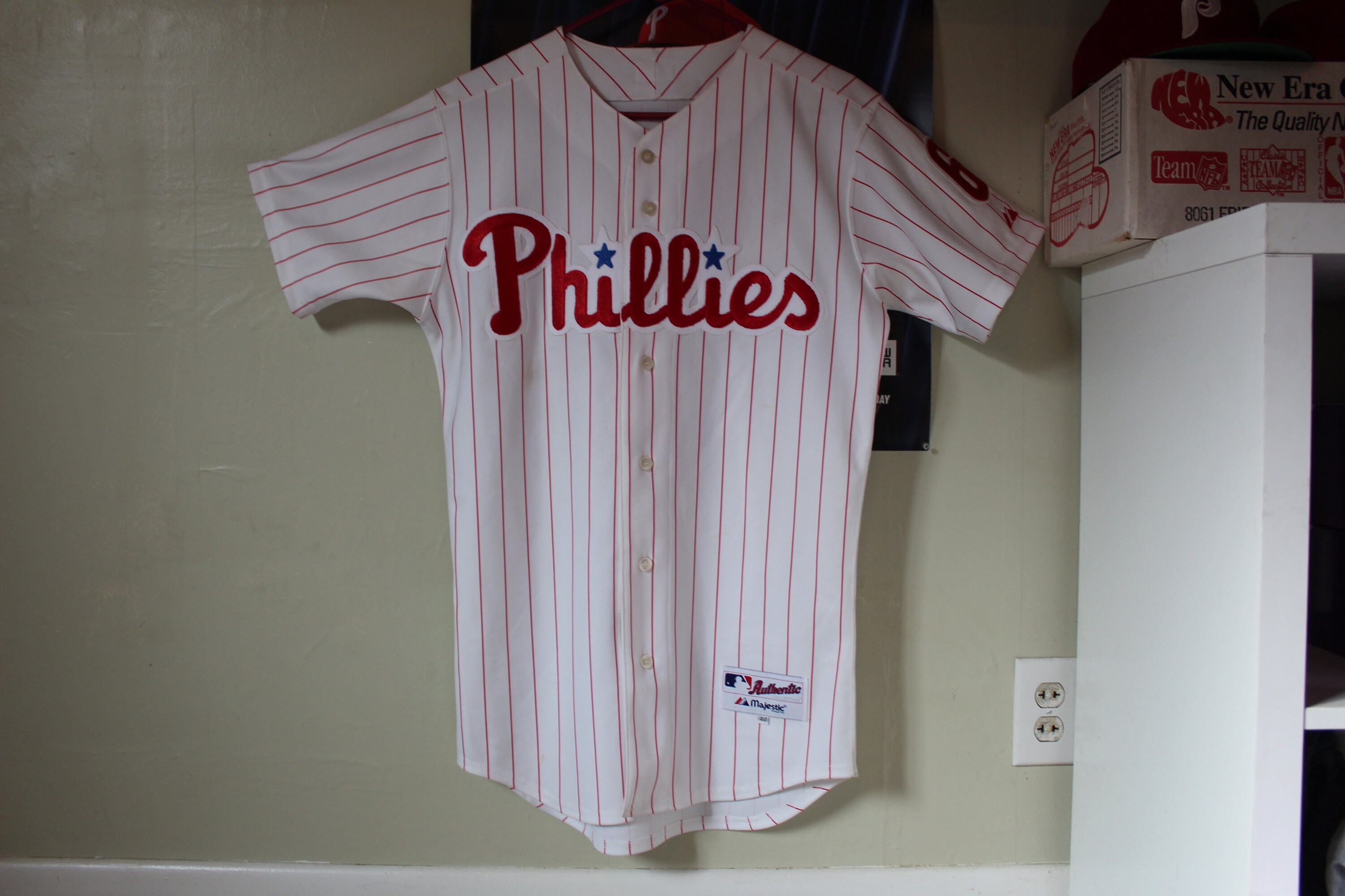 Philadelphia Phillies #3 Bryce Harper Stitched White/Stripe/Blue Jersey