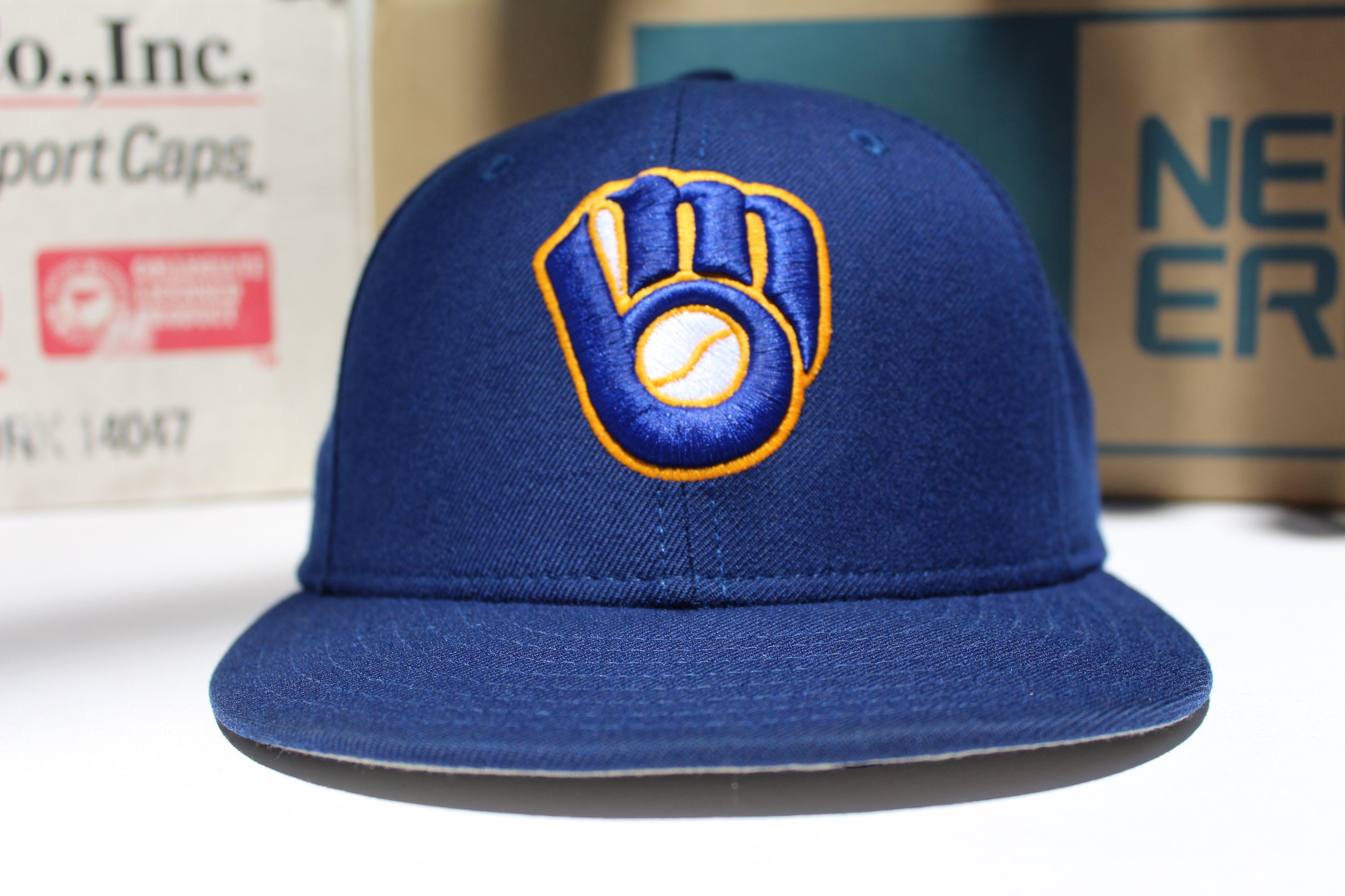Milwaukee Brewers New Era Fitted 1997 Vintage Hat 90s Hat Cap Size 6 7/8