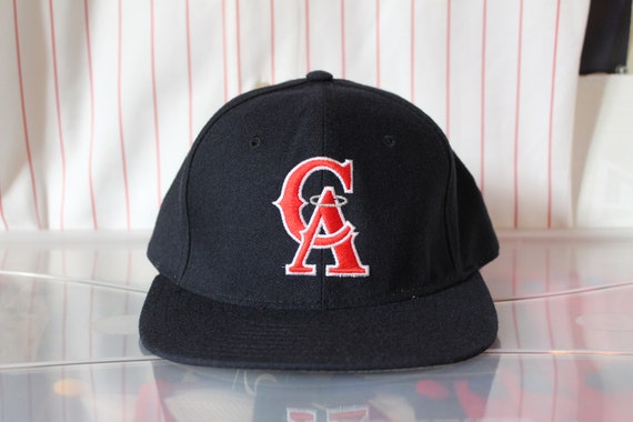 New Era - MLB White snapback Cap - Anaheim Angels Scarlet Swirl 59FIFTY 50th Chrome/Navy Fitted @ Fitted World By Hatstore