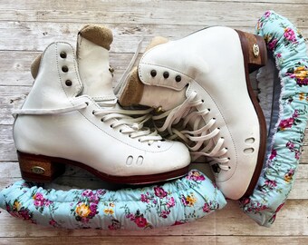Floral Figure Skating Soakers – Terry Cloth, Foam Layer