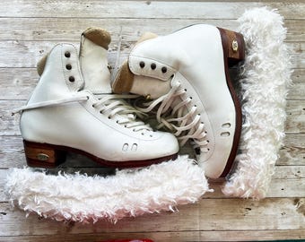Cream Fleece Figure Skating Soakers – Terry Cloth Inside
