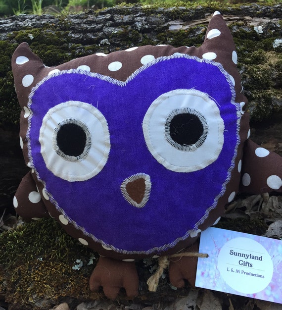 purple owl stuffed animal
