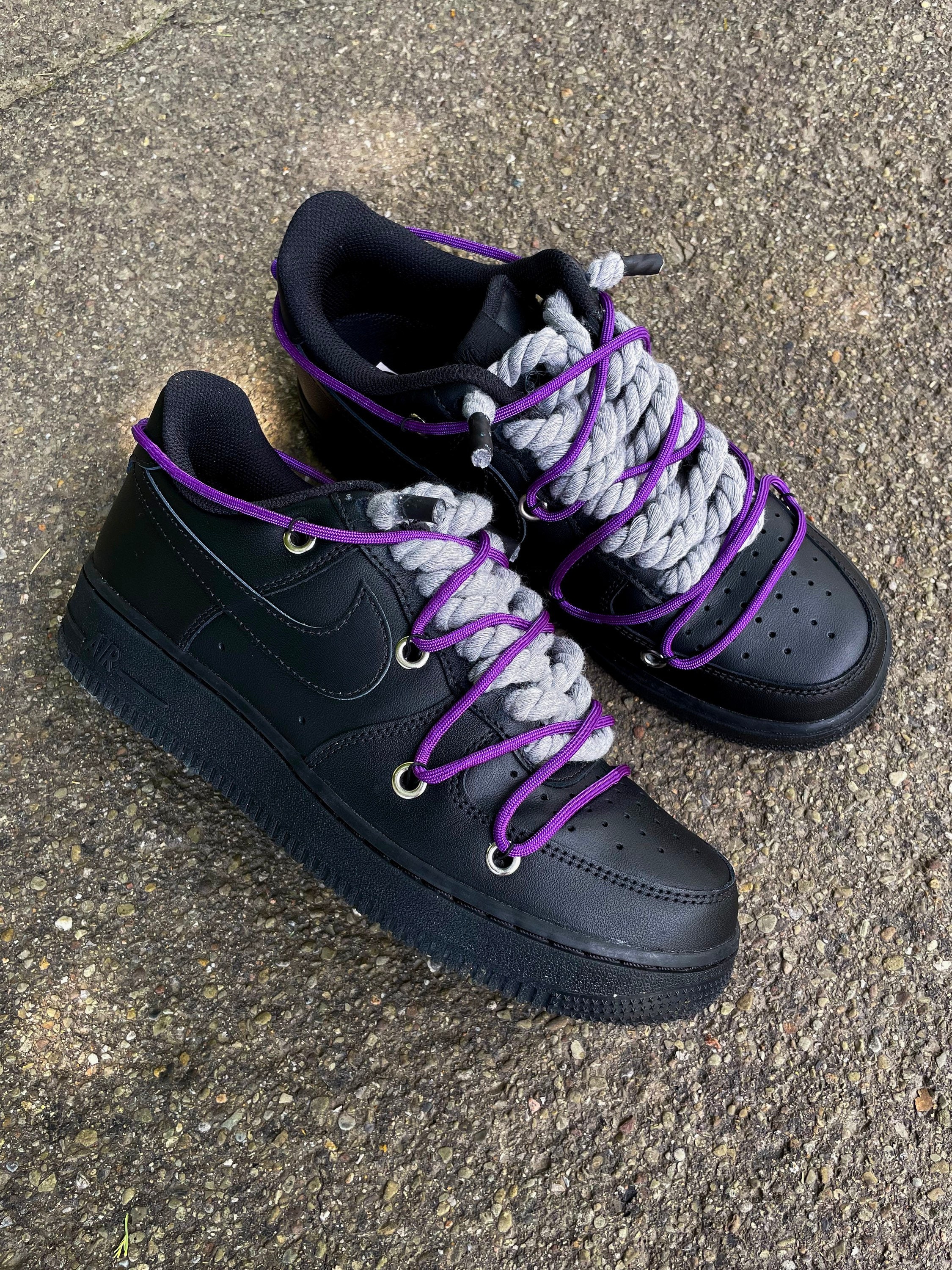 AF1 Black Rope Lace – Drip By MK