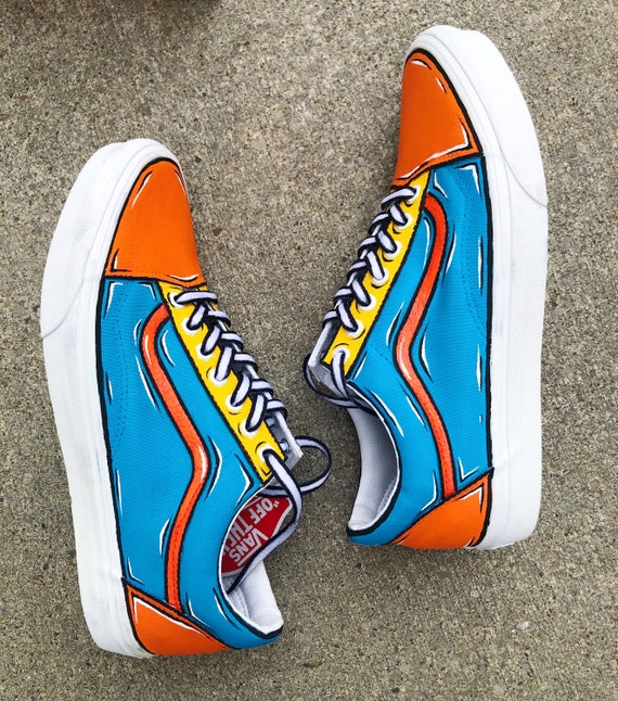 Customizable Cartoon Old Skool Vans Etsy Customizable Cartoon Old Skool Vans Etsy