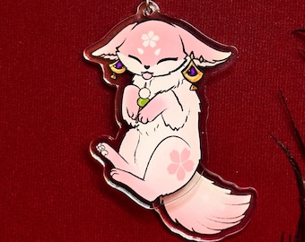 Llavero de cola oscilante de zorro Yae Miko