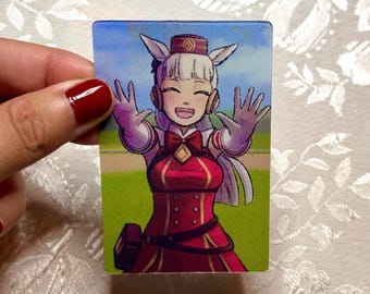 Tarjeta lenticular con patada de barco dorado