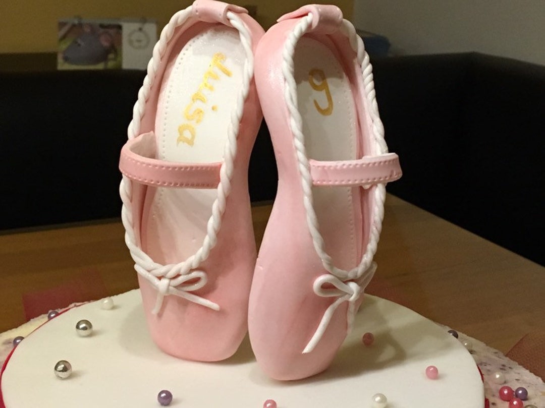 Fondant Ballet Shoes Cake Topper Cake Decoration Girls Ballet Etsy