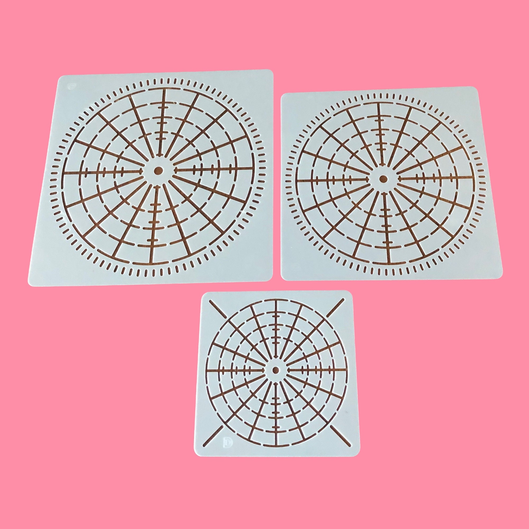 Eight Section Mandala Dot Art Stencil, 10x10 Reusable, Flexible 3D Cone  Flower Mandala Dot Design Stencil 1, Optical Illusion Stencil 